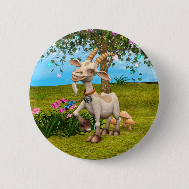 Happy Goat Button (Vorderseite)
