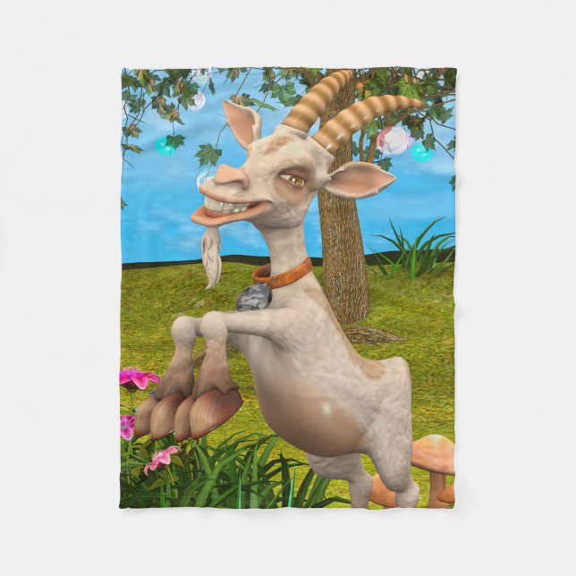 Happy Goat Fleecedecke (Vorderseite)