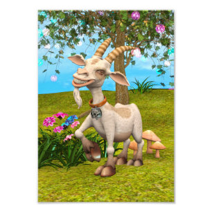 Happy Goat Fotodruck