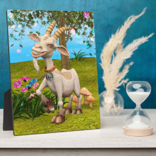 Happy Goat Fotoplatte