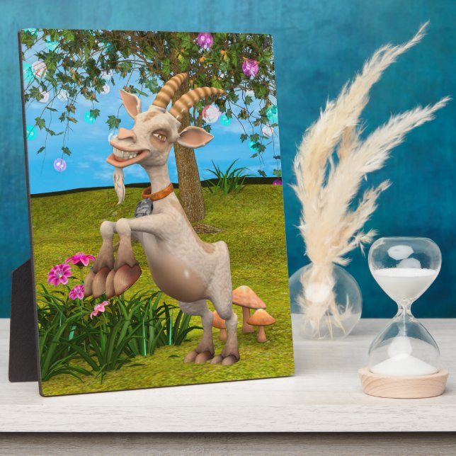 Happy Goat Fotoplatte (Seite)