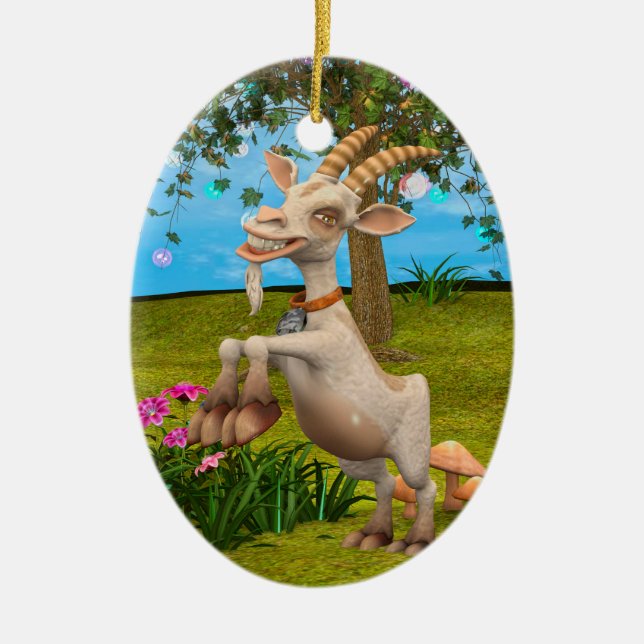 Happy Goat Keramikornament (Vorne)