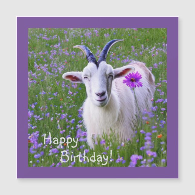 Happy Goat Magnetic Card Magnetkarte (Vorderseite)