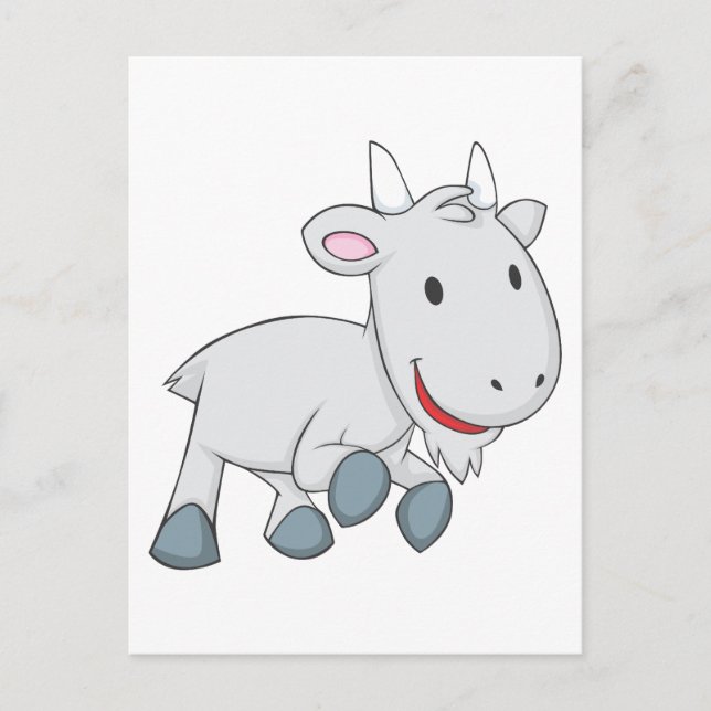 Happy Goat Postkarte (Vorderseite)