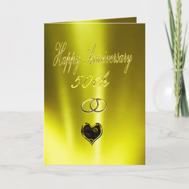 Happy Golden 50. Jahrestag Karte (Vorderseite)