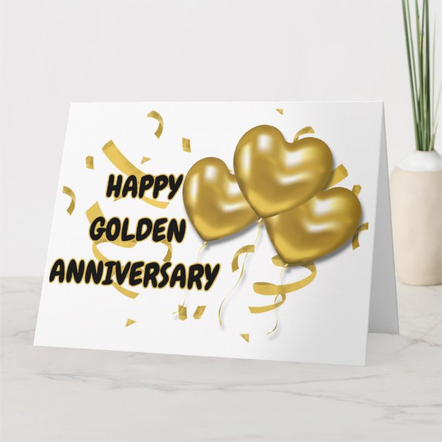 Happy Golden Jubiläum Karte (Vorderseite)