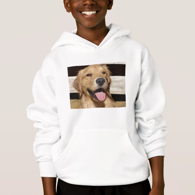 Happy Golden Retriever Hoodie (Vorderseite)