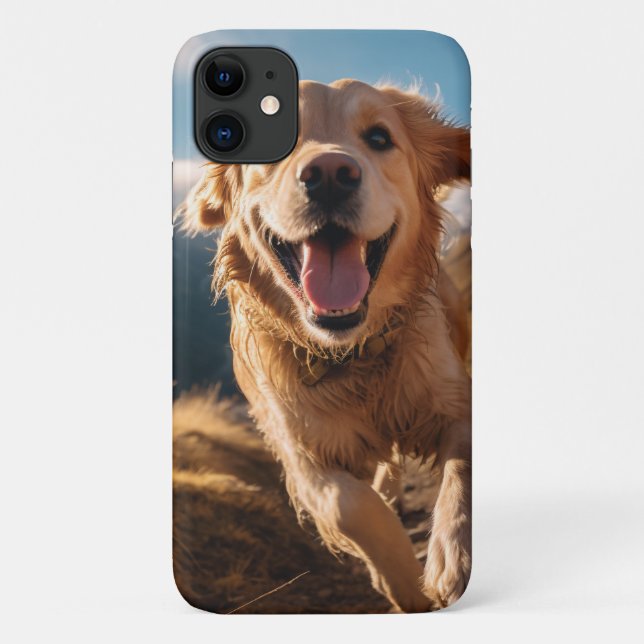 Happy Golden Retriever Running Case-Mate iPhone Hülle (Rückseite)