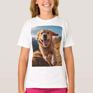 Happy Golden Retriever Running T-Shirt