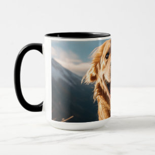Happy Golden Retriever Running Tasse