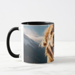 Happy Golden Retriever Running Tasse