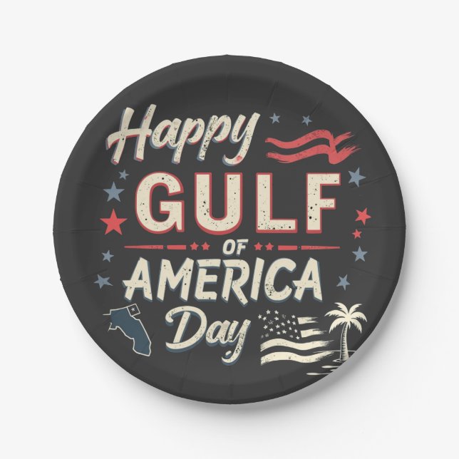 Happy Golf of America's Funny Patriotic Pappteller (Vorderseite)