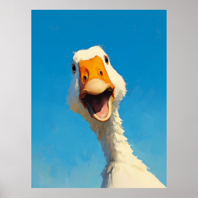 Happy Goose Under Blue Sky Poster (Vorne)