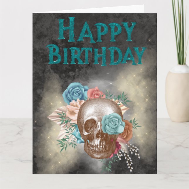 Happy Gothic Geburtstagskarte Karte (Vorderseite)