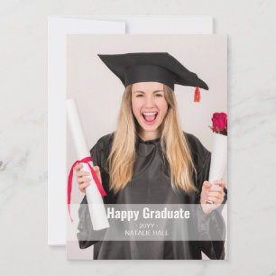 Happy Graduate Foto Abschluss Ankündigung
