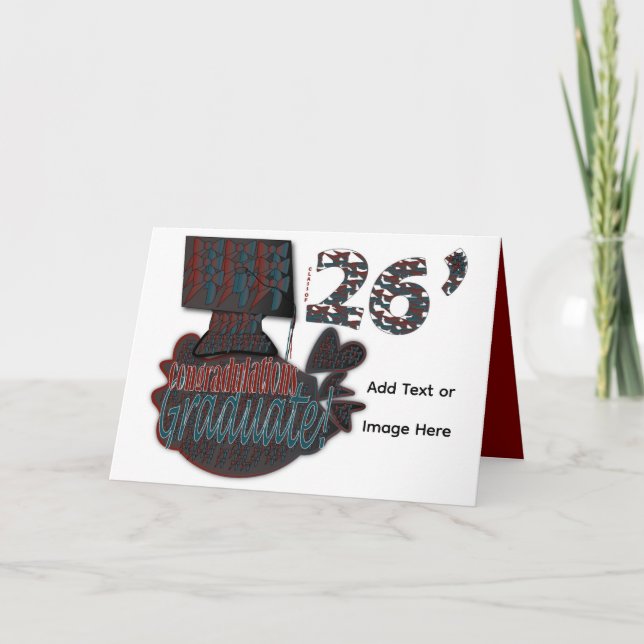 Happy Graduation 26' Greeting Card Karte (Vorderseite)