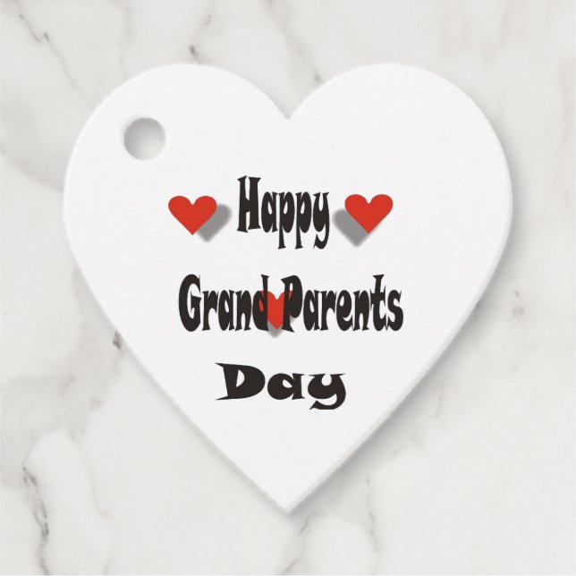 Happy Grand Parents Day Geschenkanhänger (Vorderseite)