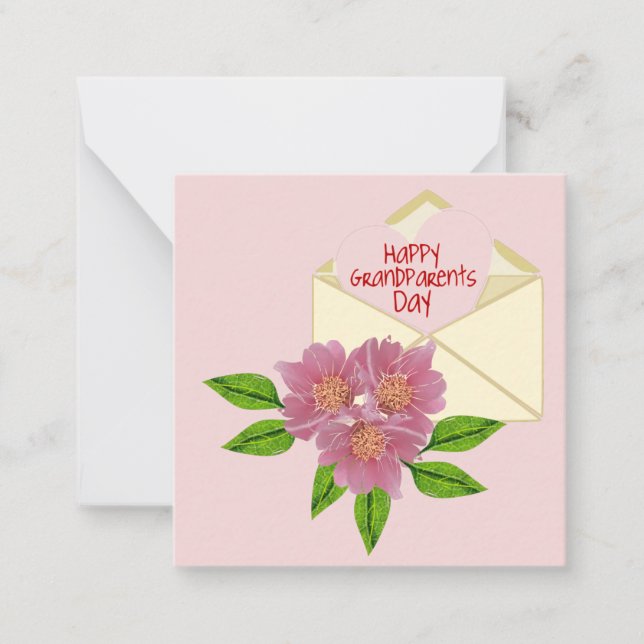 Happy Grand Parents Day Notecard Mitteilungskarte (Vorderseite)