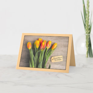 Happy Grandeleltern Tag Oma Grandpa Tulips Feiertagskarte