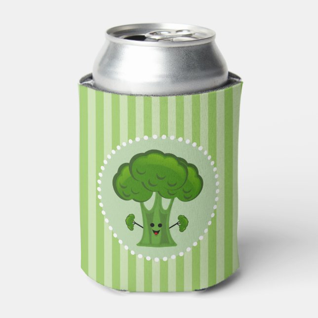 Happy Green Broccoli Dosenkühler (Kanne Vorderseite)