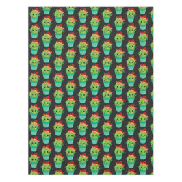 Happy Green Cactus in a Red Sombrero Pattern Tischdecke