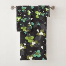 Happy Green Clover Feuille Motif d'art II