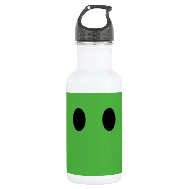 Happy green face edelstahlflasche (Vorderseite)