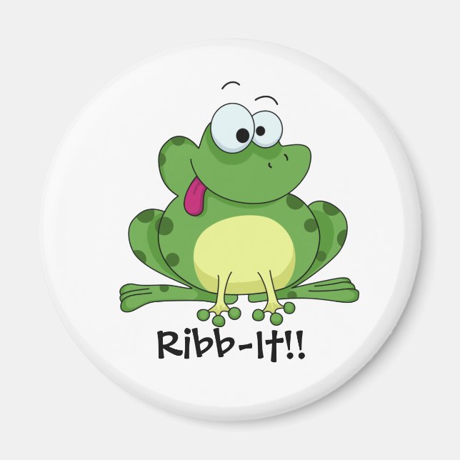 Happy Green Frog Magnet (Vorne)