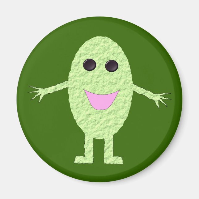 Happy Green Grape Magnet (Vorne)