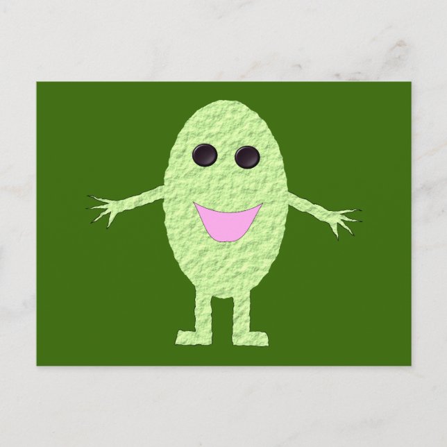 Happy Green Grape Postcard Postkarte (Vorderseite)