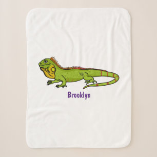 Happy Green iguana Cartoon Illustration Sherpadecke