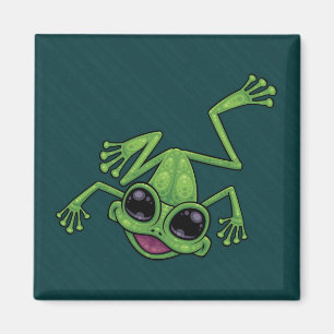 Happy Green Tree Frog Magnet