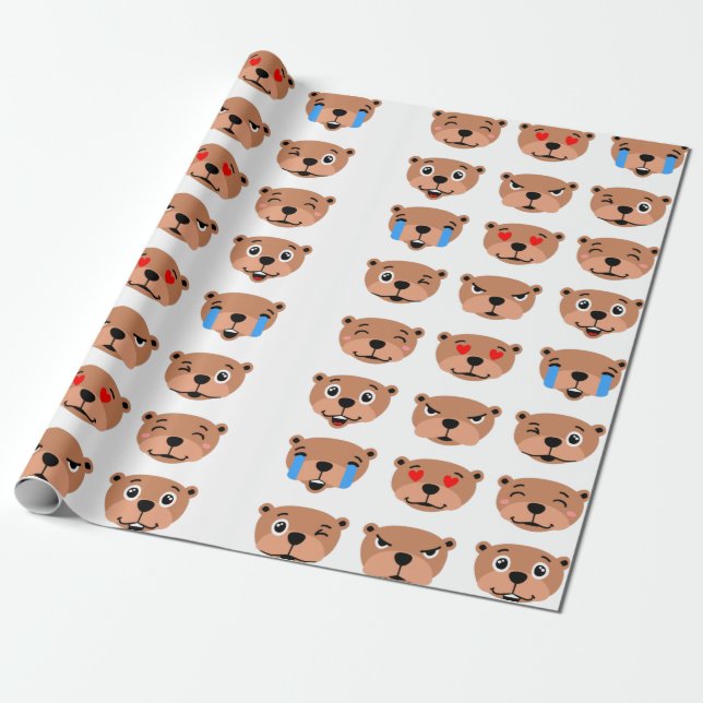 Happy Groosh Day niedlich Emoji kawaii Geschenkpapier (Ungerollt)