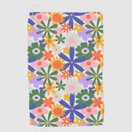 Happy Gross Primary Color Blume Explosion Golfhandtuch