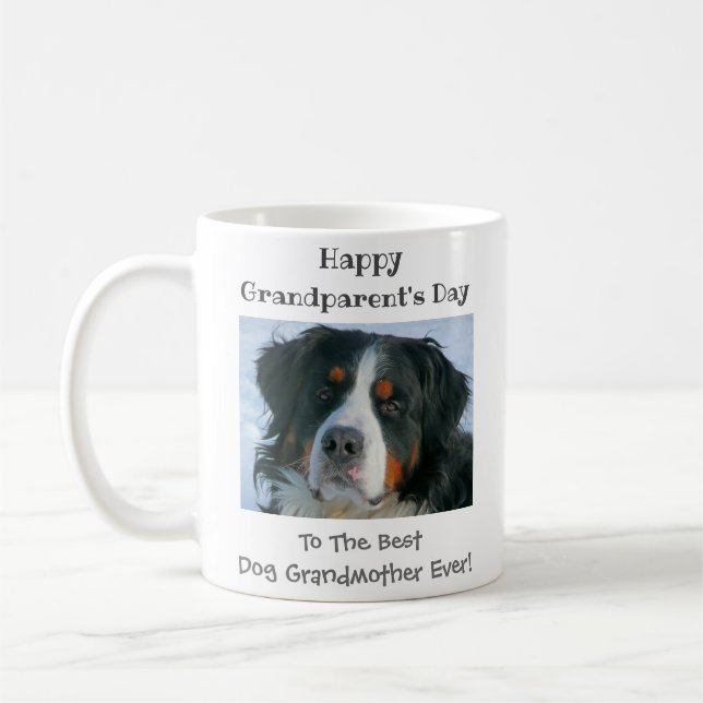 Happy Großeltern Tag Bester Hund Großmutter Foto Kaffeetasse (Links)