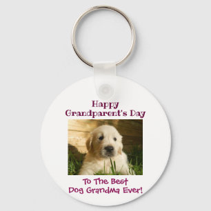 Happy Großeltern Tag Bester Hund Großmutter Foto Schlüsselanhänger