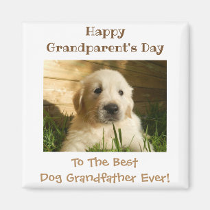 Happy Großeltern Tag Bester Hund Großvater Foto Magnet
