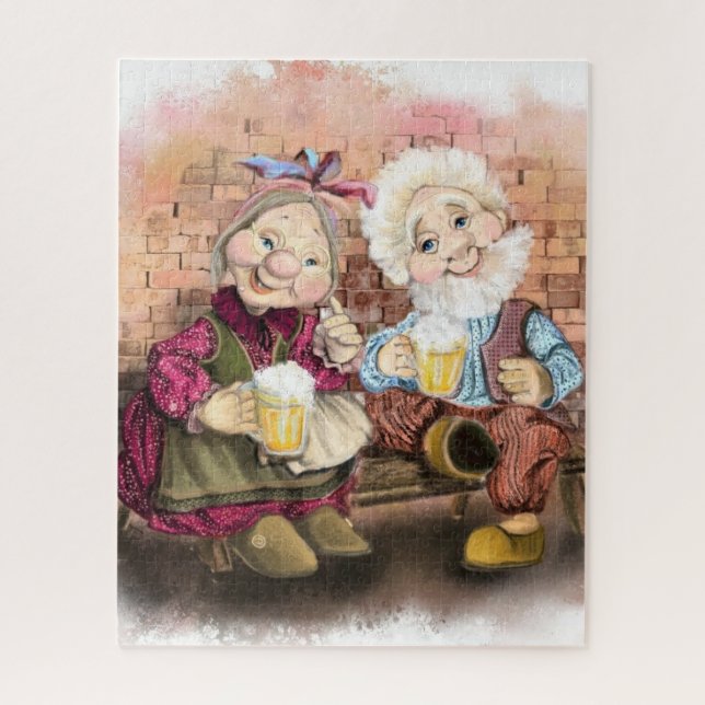 Happy Großmutter und Großvater Puzzle (Vertikal)