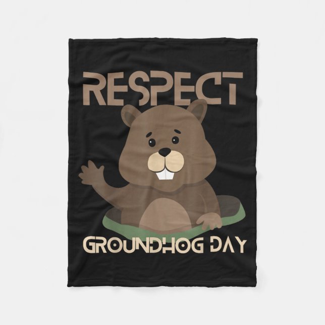 Happy Groundhog Day 2023 Lovers Costume Funny Grou Fleecedecke (Vorderseite)
