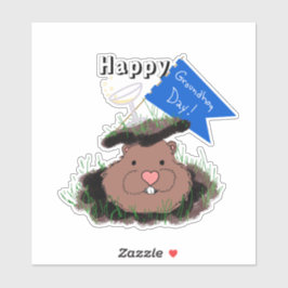 Happy Groundhog Day Aufkleber