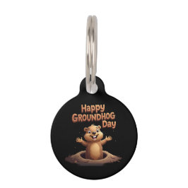 Happy Groundhog Day Celebrate mit Spaß, Spaß Haustiermarke