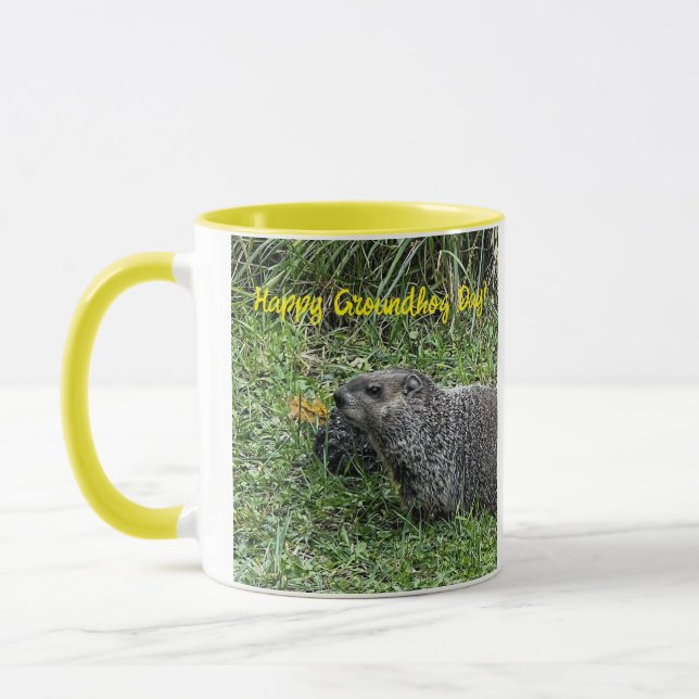 Happy Groundhog Day, custom mugs. Tasse (Links)