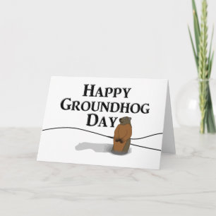 Happy Groundhog Day Karte