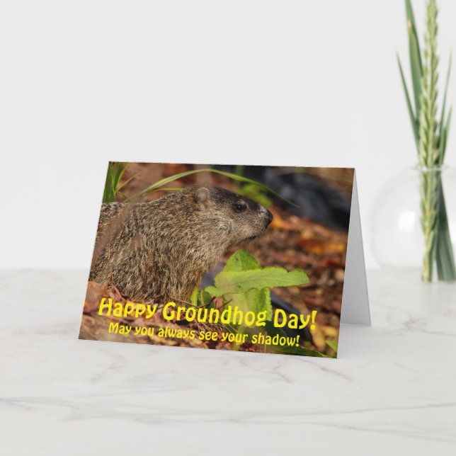 Happy Groundhog Day Karte (Vorderseite)