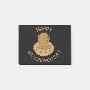 Happy Groundhog Day Post-it Klebezettel