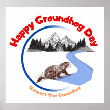 Happy Groundhog Day Posters & Plakate