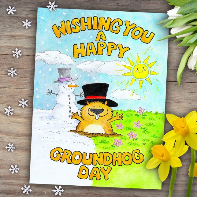Happy Groundhog Day  Postkarte (Von Creator hochgeladen)