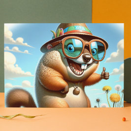 Happy Groundhog Day Postkarte
