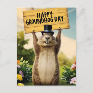 Happy Groundhog Day Postkarte
