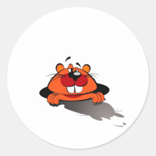 Happy Groundhog Day Runder Aufkleber